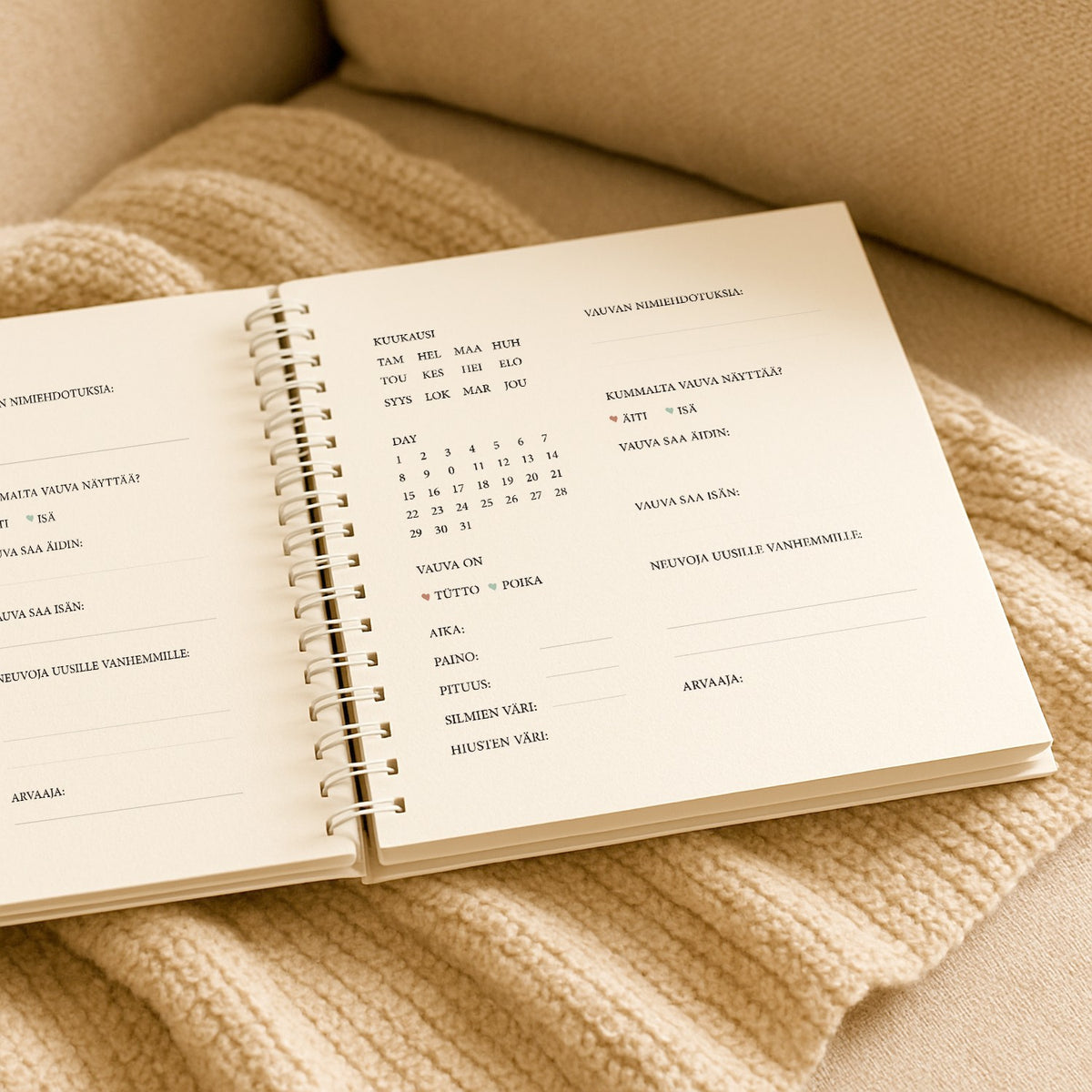Baby Shower Guest Book - Finnish
