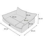 Hano Dog & Cat Bed with Removable Cover – Grey, L