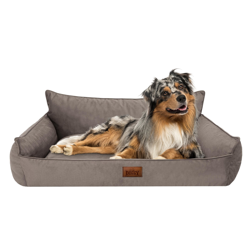 Hano Dog & Cat Bed with Removable Cover – Grey, L