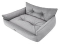 Hano Dog & Cat Bed with Removable Cover – Grey, L