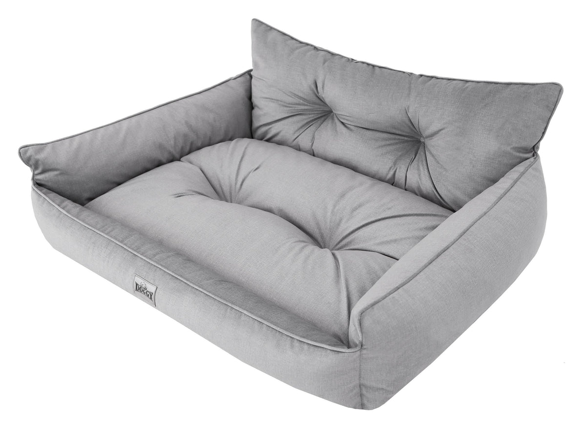 Hano Dog & Cat Bed with Removable Cover – Grey, XXL