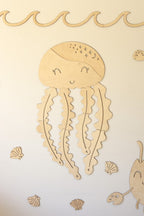 Wooden Wall Decoration - Jellyfish
