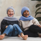 Winter Merino Wool Tube Scarf for Kids - Sky Blue