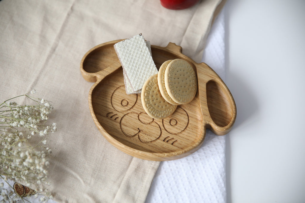 Wooden Plate For Kids - Dog
