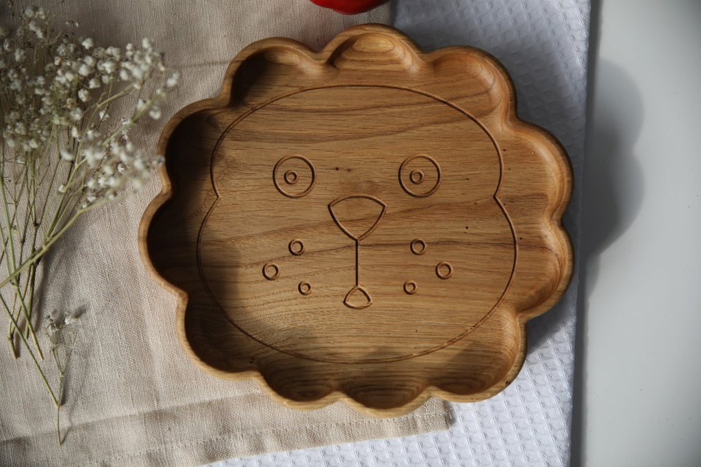 Wooden Plate For Kids - Lion