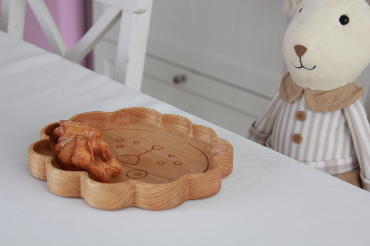 Wooden Plate For Kids - Lion